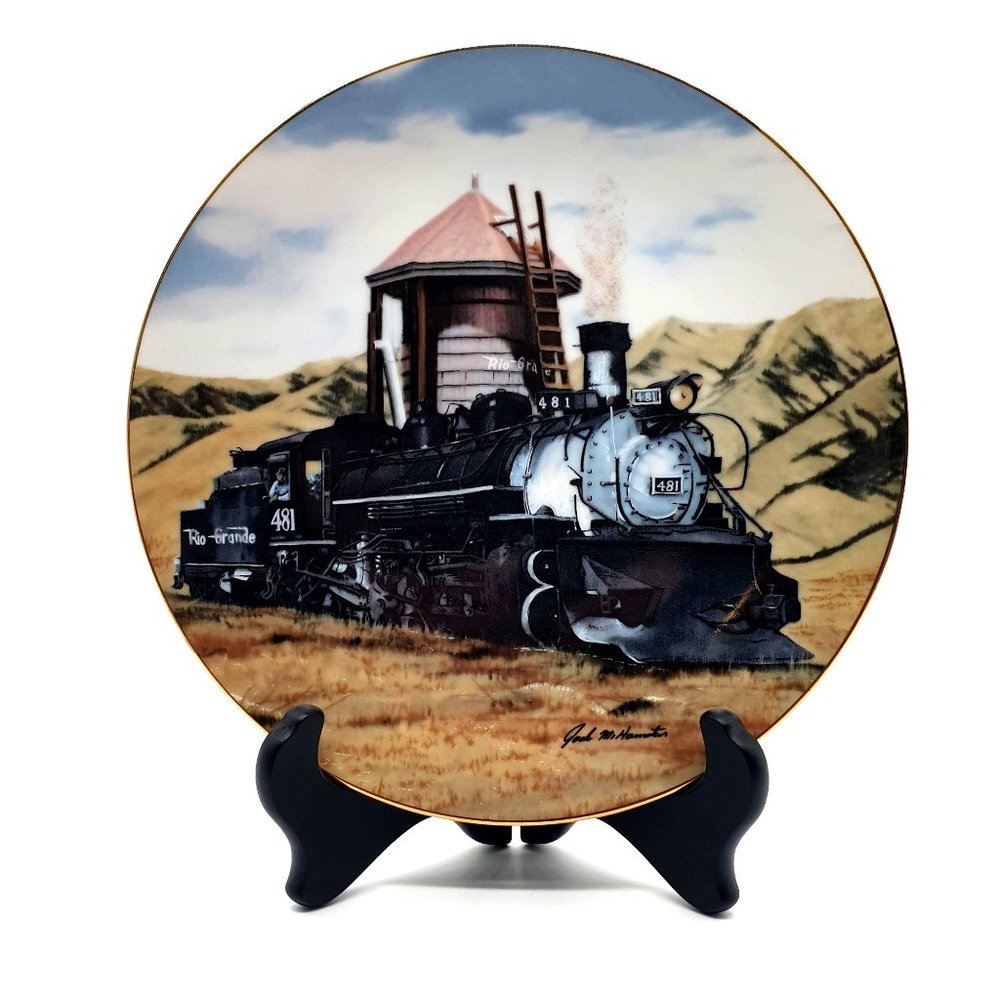 Halfway to Alamosa by Jack Hamilton Collector Plate from The Narrow Gauge 481